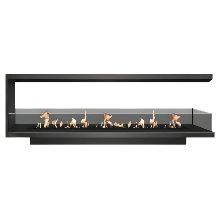 Dreiseitiger Bioethanol Einbaukamin U - SAINT 170